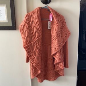 100% acrylic knit sweater cardigan